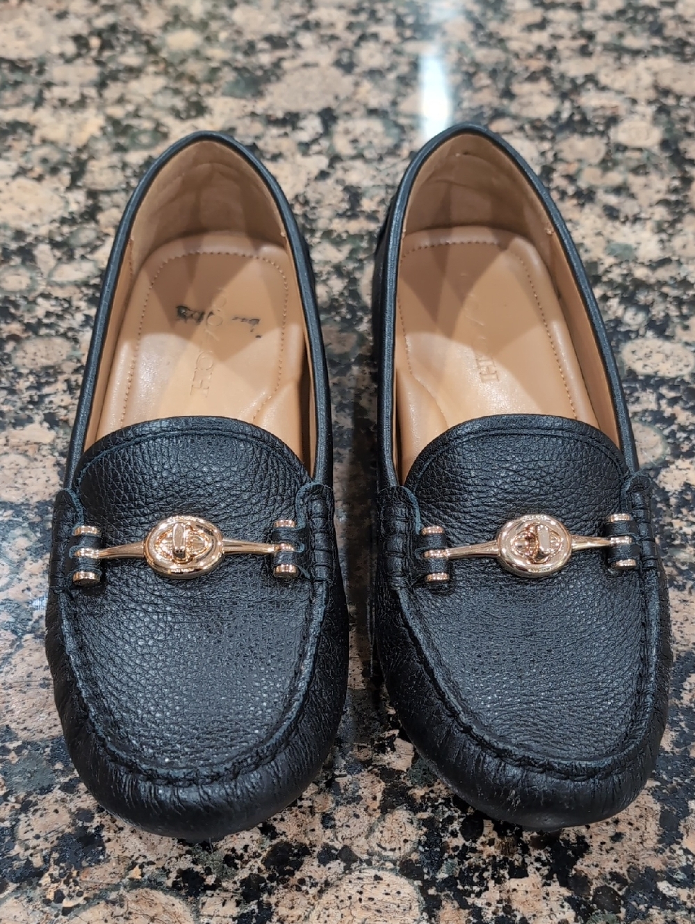 Coach Black Leather Arlene Loafers
